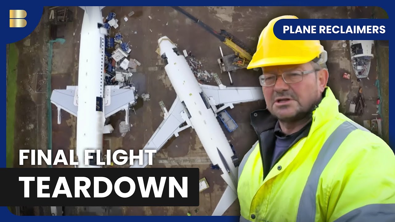Dismantling a Retired Airbus A321 at ECube Wales