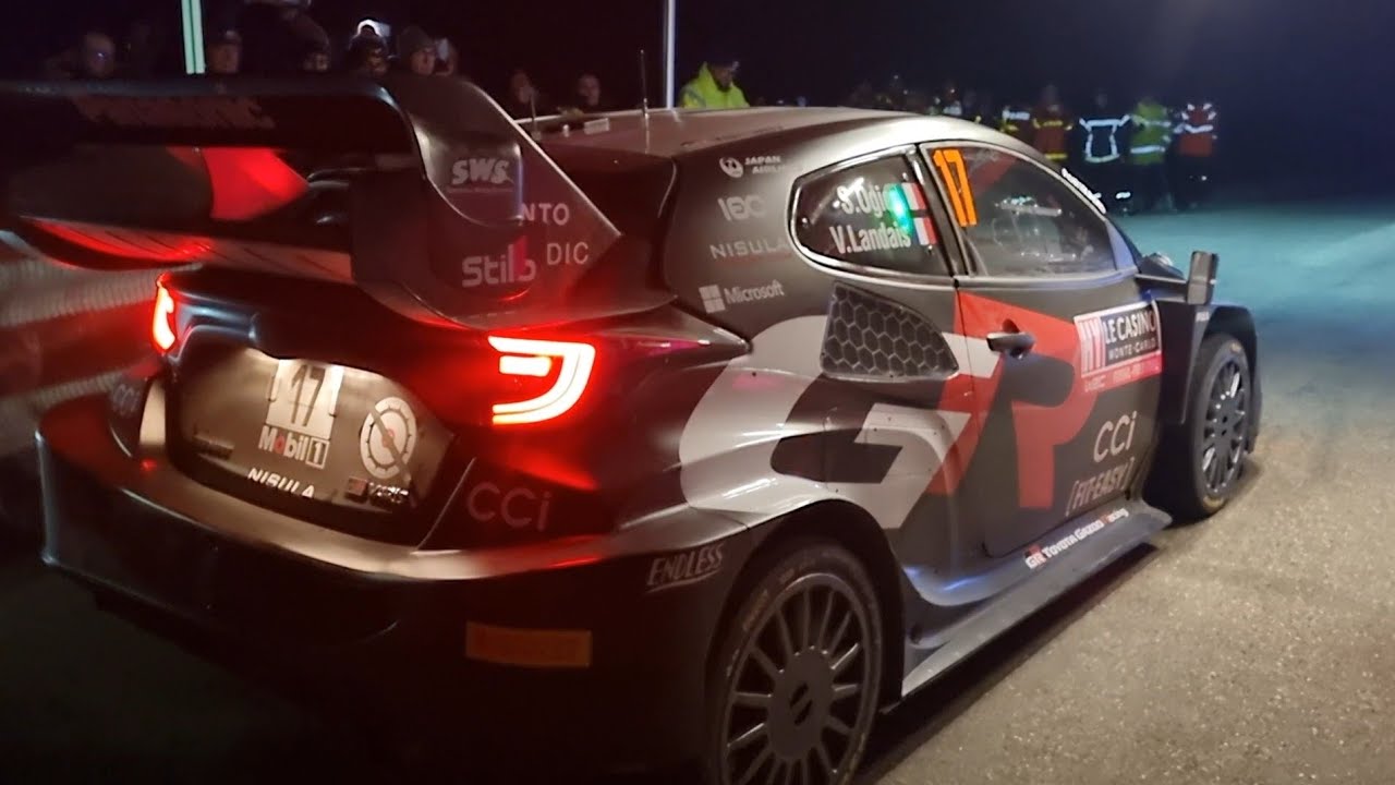loud launch control starts, all Rally1 cars, WRC Rallye Monte-Carlo 2024