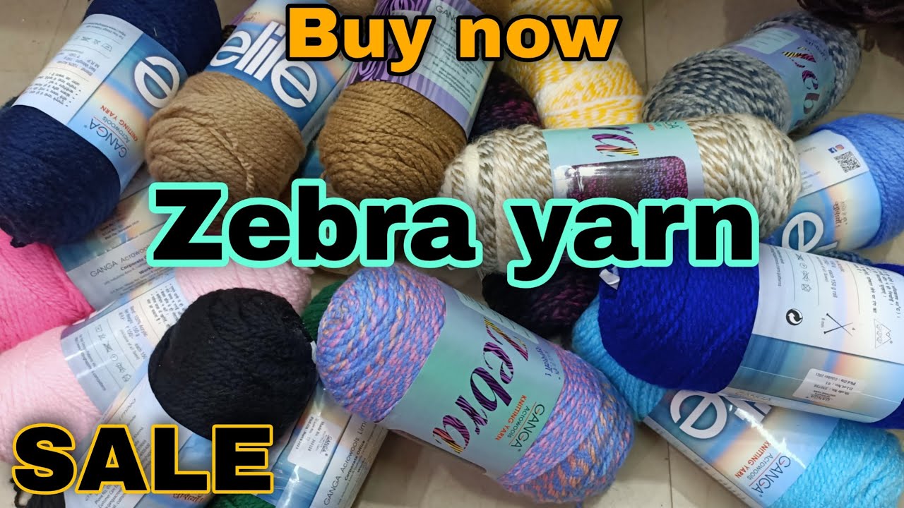 Zebra  yarn | ganga wool | knitting yarn | sale wool | crochet wool | soft wool | sale yarn