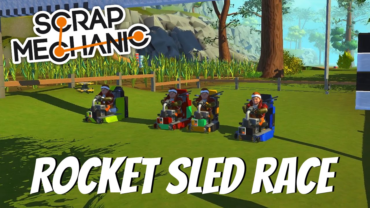 Scrap Mechanic Gameplay-EP 86- Rocket Sled Race w/ DieselDesigns, Brent Batch, and Moonbo