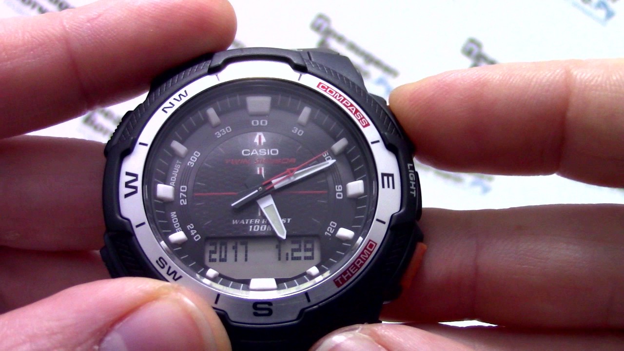 Часы Casio Outgear SGW-500H-1B [SGW-500H-1BER] - Инструкция, как настроить от PresidentWatches.Ru