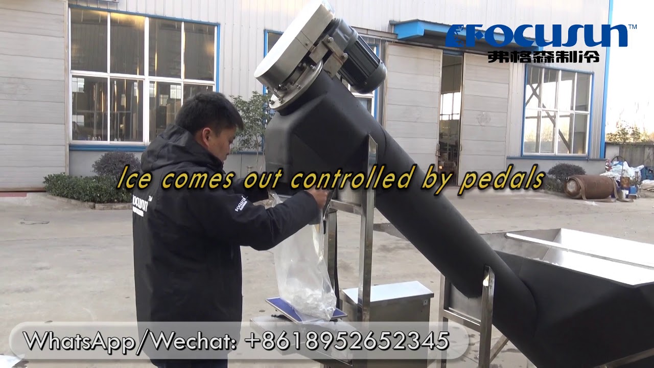 Focusun semi-automatic ice packaging machine with hot-melt pedal type sealing machine