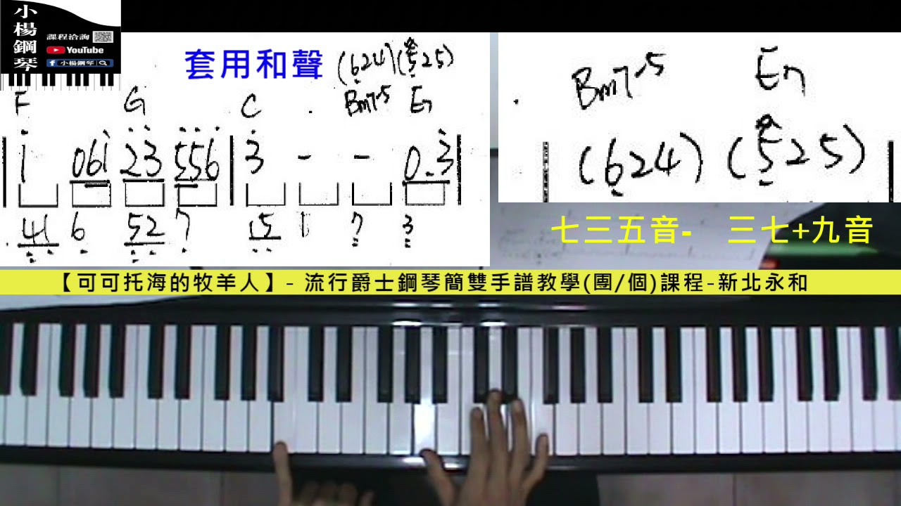 5分鐘學會【可可托海的牧羊人】雙手簡譜下載流行鋼琴教學 【小楊鋼琴彈奏懶人包】PART 10