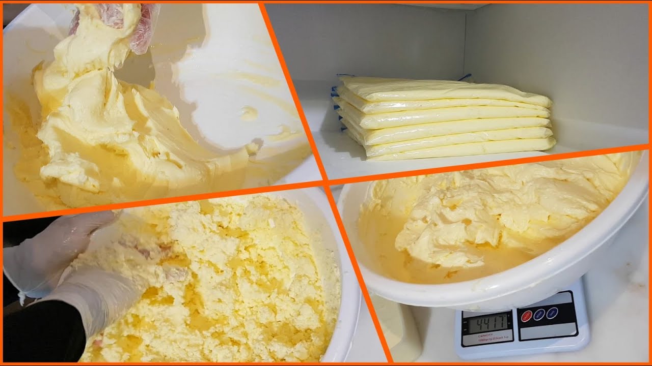 Evde Kremadan Mis Kokulu Kolay TEREYAĞ Yapımı (altyazılı)