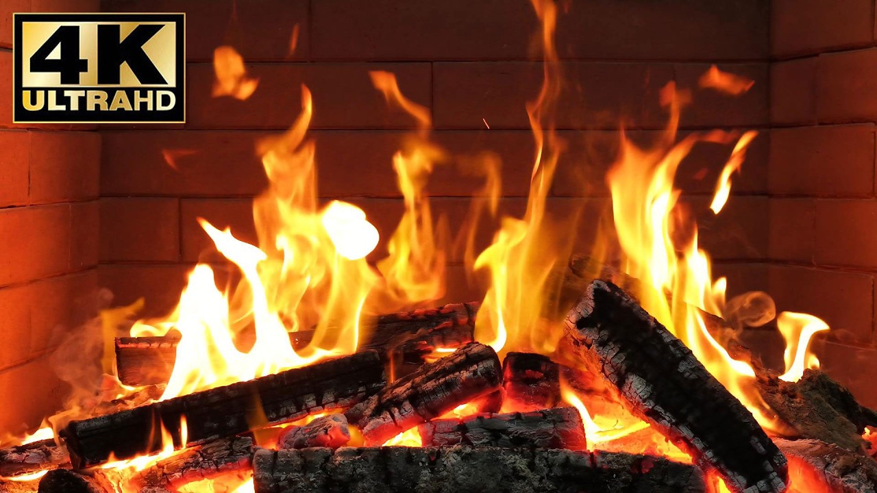 🔥 Relaxing fireplace outdoors. 4K UHD Fireplace video for relaxation. Fireplace for mind therapy