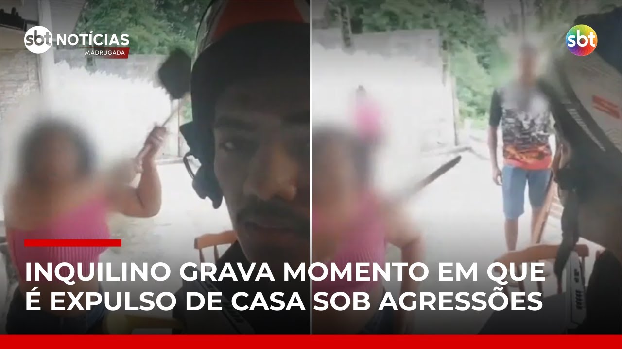 Inquilino denuncia agressão e despejo violento; proprietária alega atrasos | #SBTNotícias