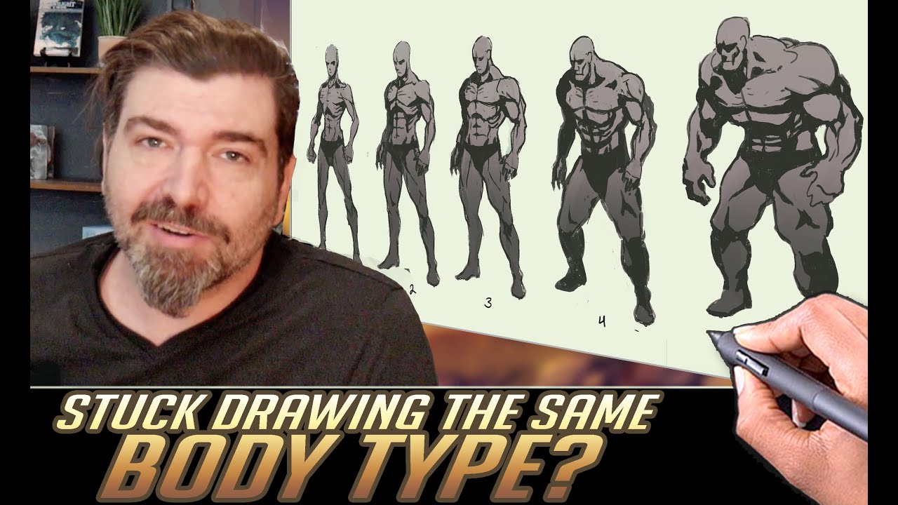How to draw more muscular characters (beefcake edition)