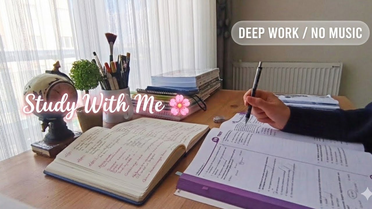 🌸 Study With Me, Benimle Çalış: Tarih / 1 Saat Verimli Çalışma (No Music) 🧸🌷