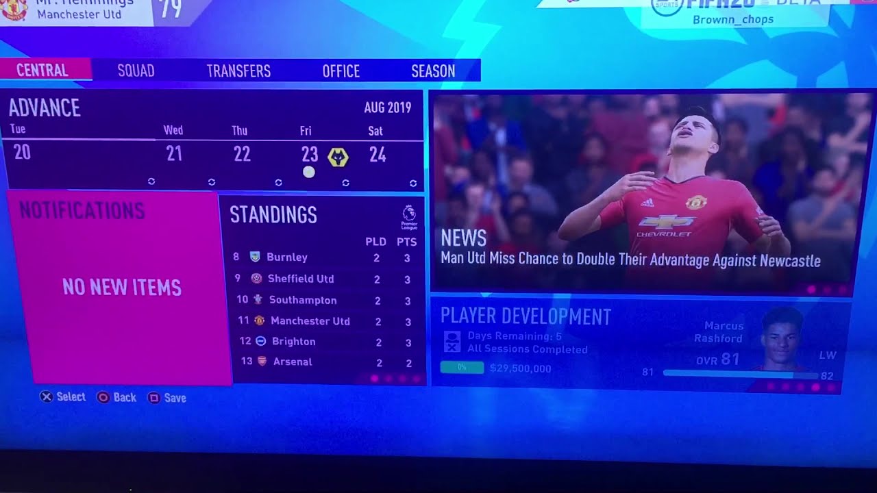 FIFA 20 Beta Career Mode New Features and Menu