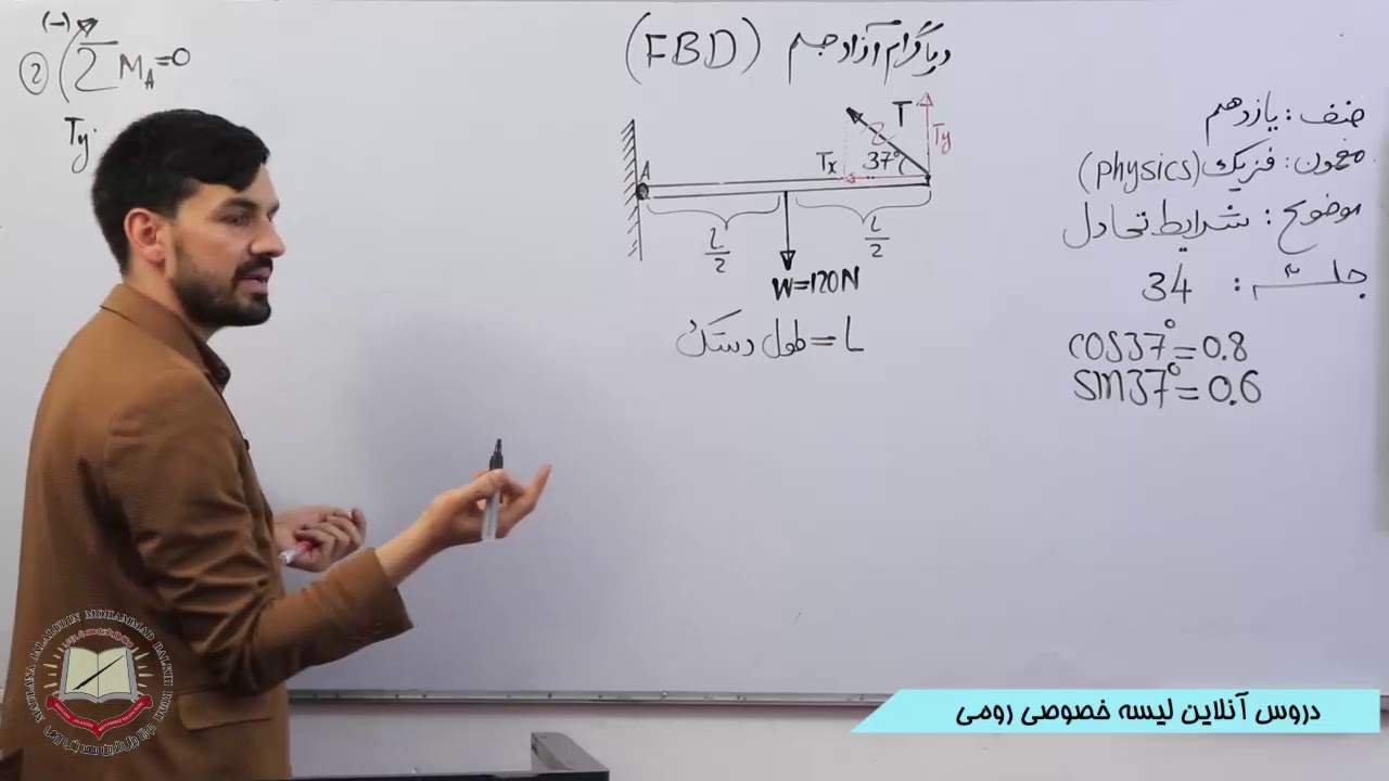 فزیک صنف یازدهم شرایط تعادل 34