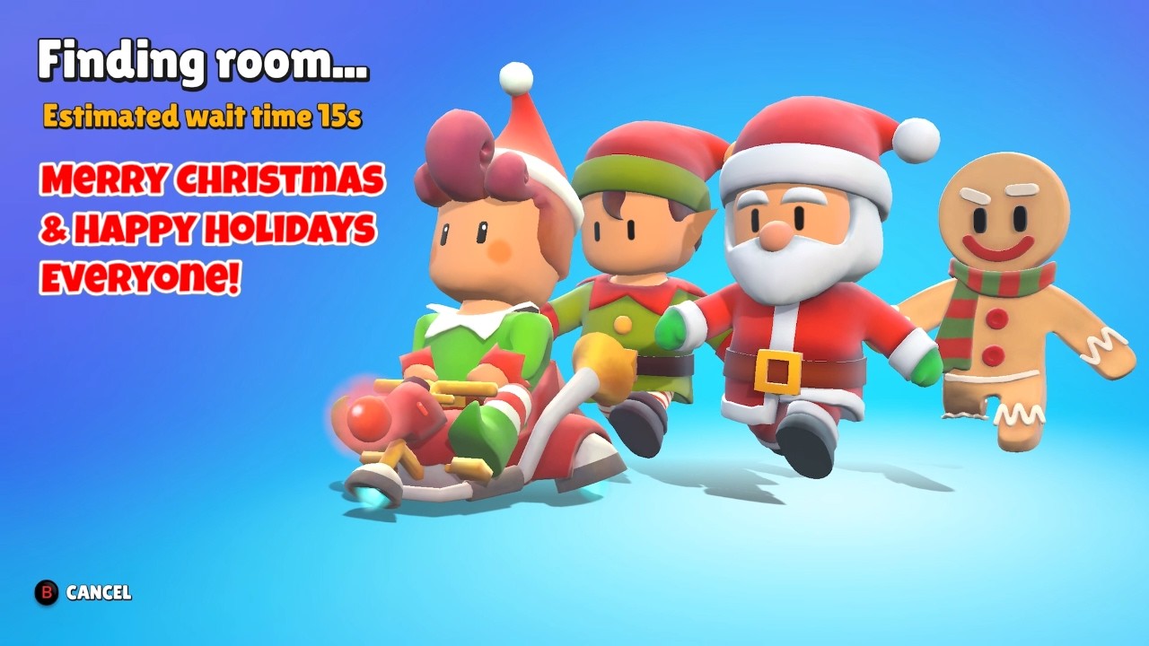 Stumble Guys Christmas Skins 4-Player Split Screen Co-Op Xbox Series S Gameplay!