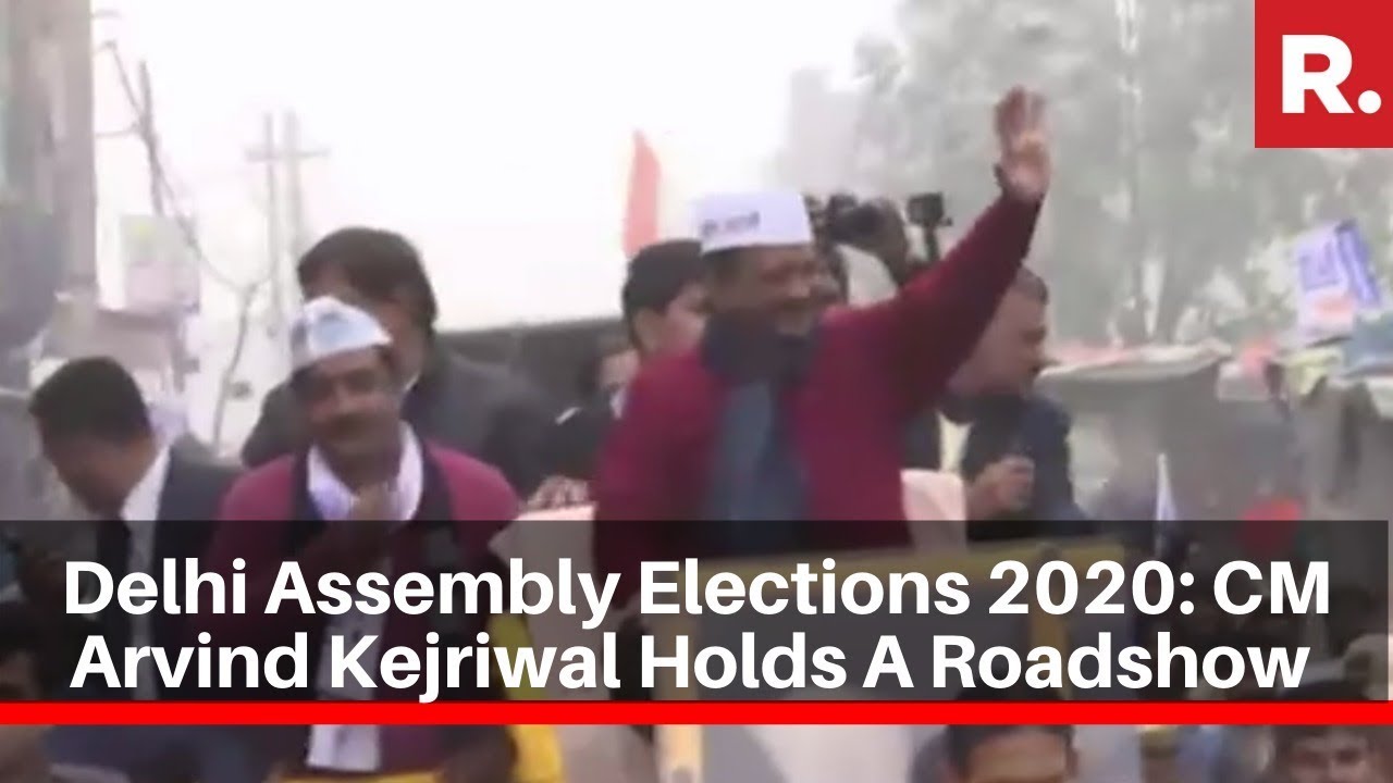 Delhi Assembly Elections 2020: CM Arvind Kejriwal Holds A Roadshow Along With AAP MLA