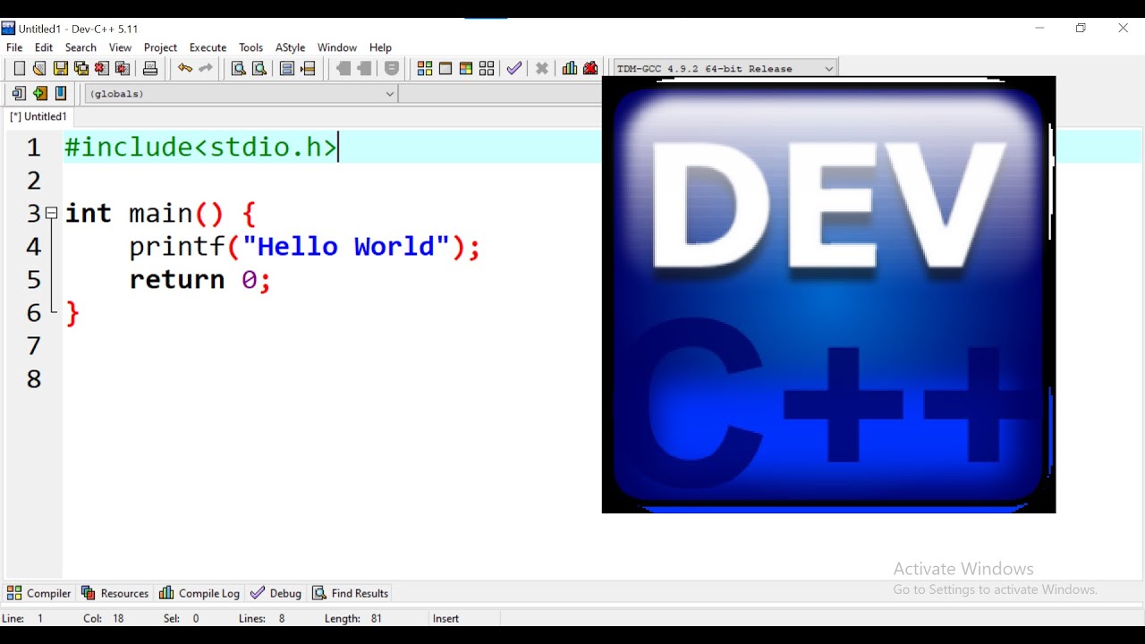 Lập tr&igrave;nh C căn bản - Hướng dẫn c&agrave;i c&ocirc;ng cụ Dev-C++ cho người mới bắt đầu | hello world in c