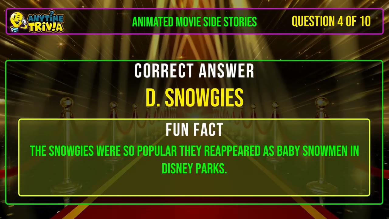 How Many of These 10 Animated Movie Side Stories Trivia Questions Can You Answer? 😲