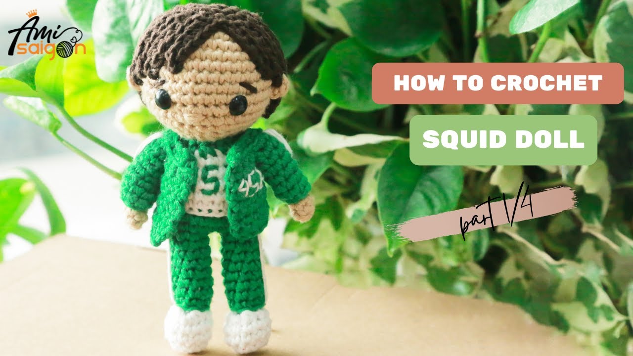 #196 | Squid Game Doll 456 Amigurumi Crochet Pattern (1/4) | Crochet Characters | @AmiSaigon