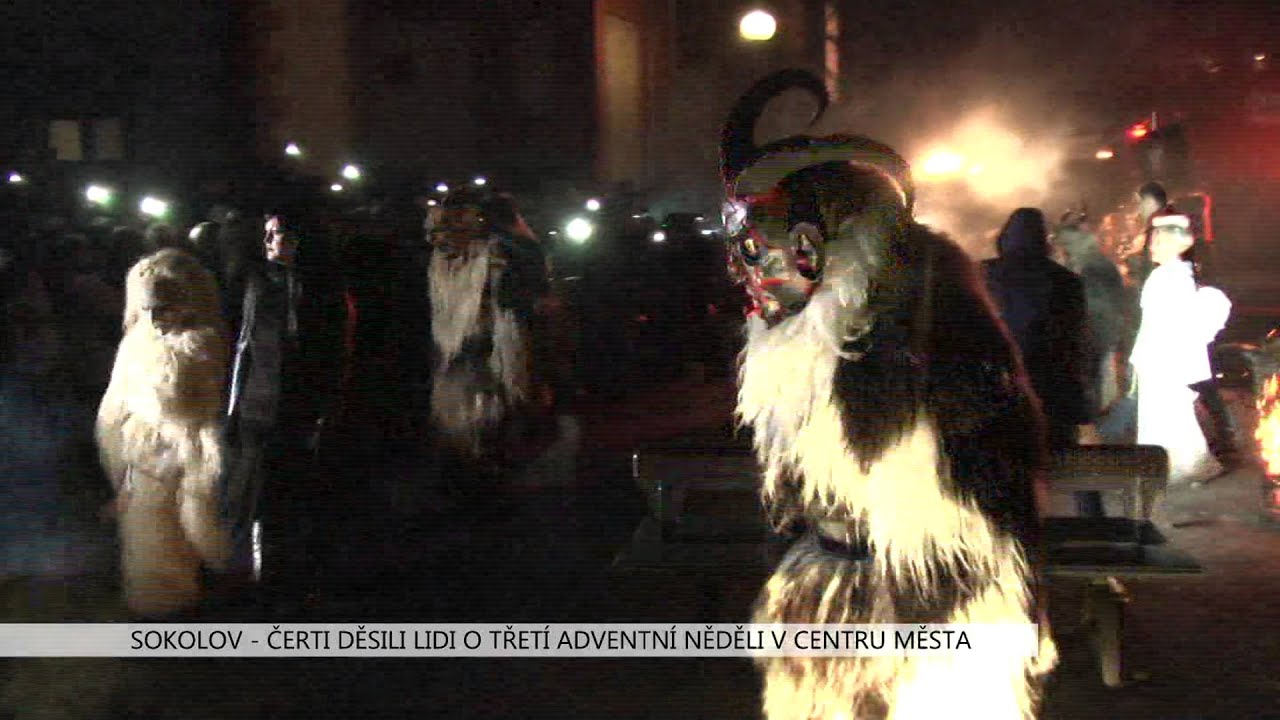 Sokolov: Čerti děsili lidi o třetí adventní neděli v centru města (TV Západ)
