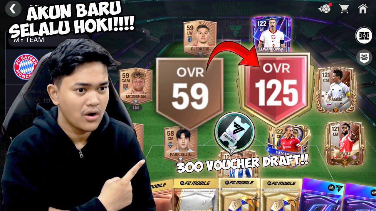 AKU HABISIKAN 300 DRAFT VOUCHER DI AKUN BARU! GA NYANGKA WANGI BANGET LANGSUNG TAMAT! - EA FC MOBILE