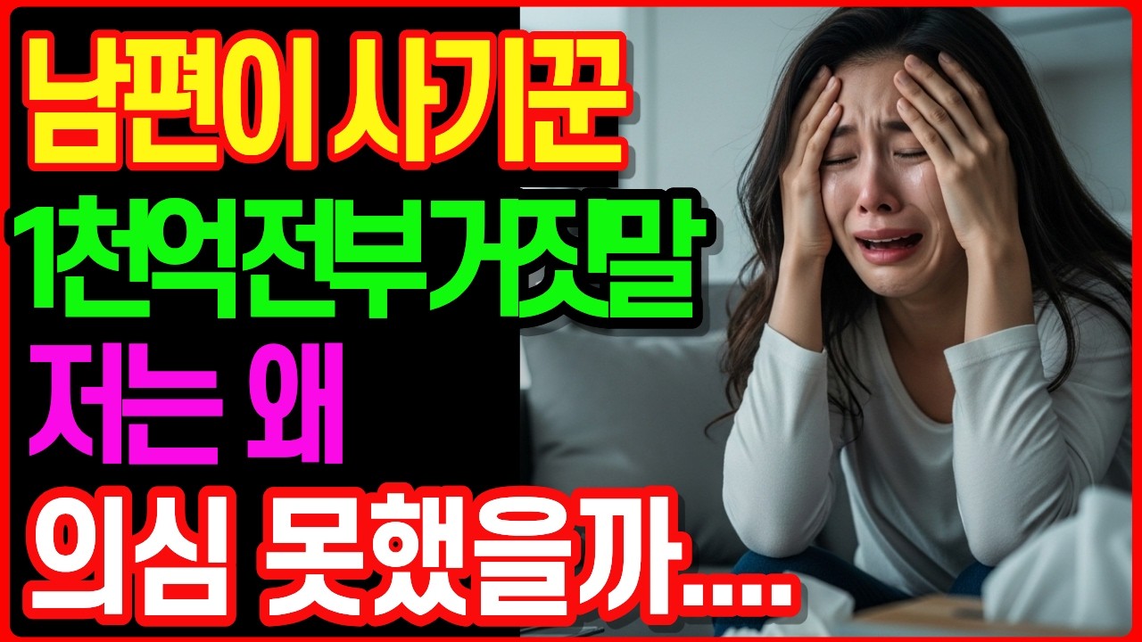 배신당한 사람결혼 은행원 남편 믿고 결혼했는데… 시댁 사기조직에 휘말린 30대 며느리의 실화 | 실화사연 |노후자금사연 ㅣ노후사연ㅣ인생사연 ㅣ오디오북 ㅣ