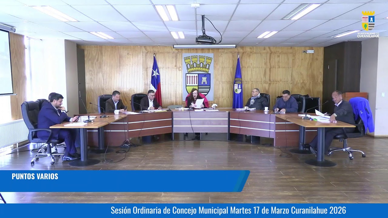 Sesión Ordinaria de Concejo Municipal Martes 10 de Marzo Curanilahue 2026