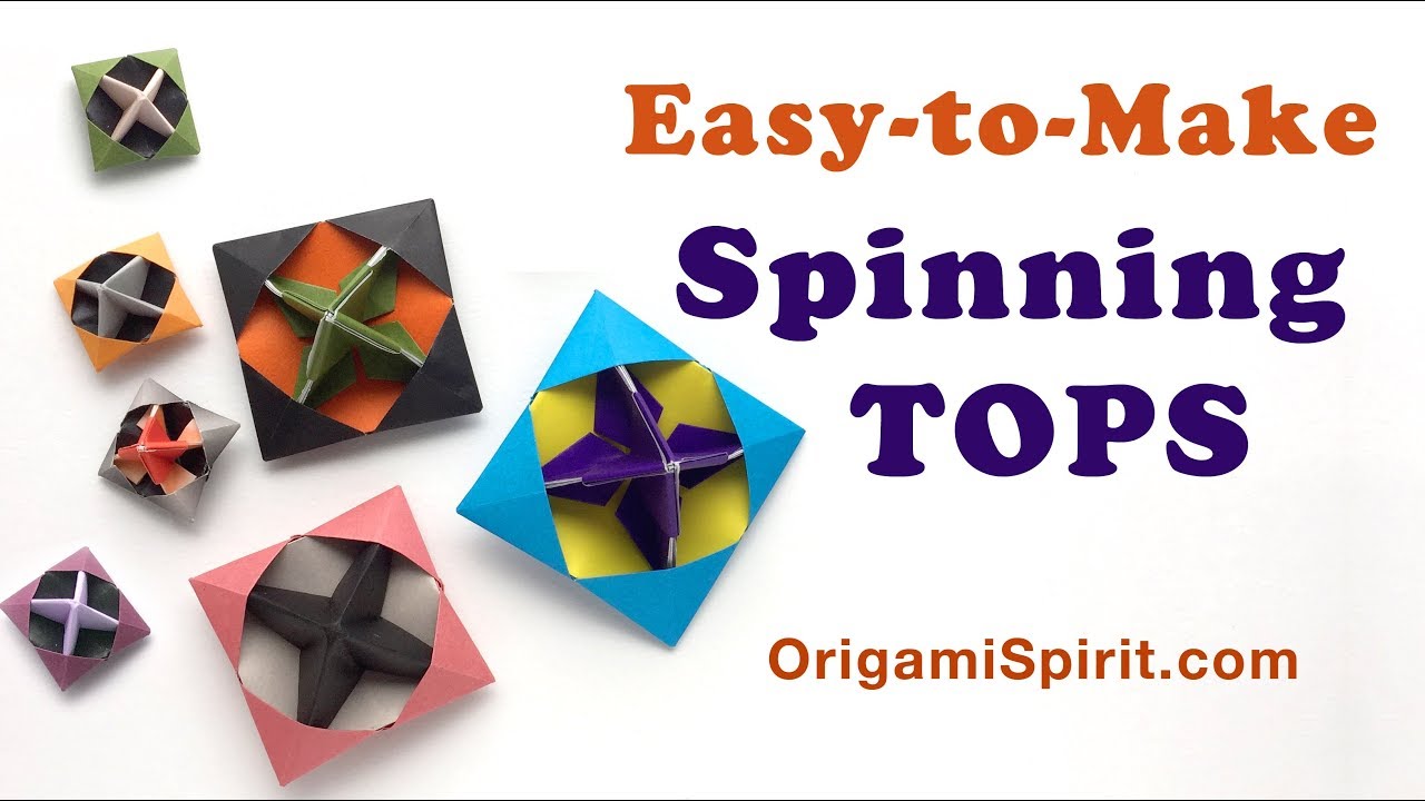How to make easy Spinning TOPS -Origami