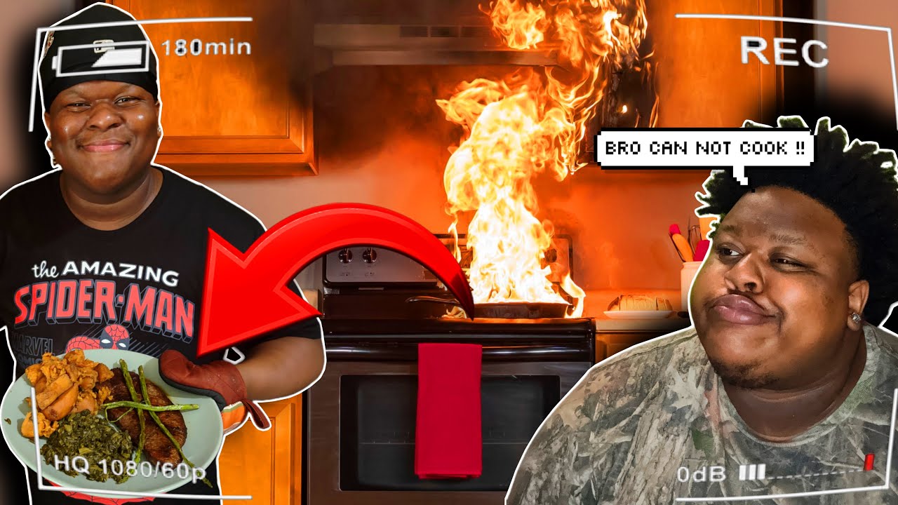 Cricket Tries To Cook CJ A 5 Star Meal!! (ITS HIS FIRST TIME EVER COOKING)