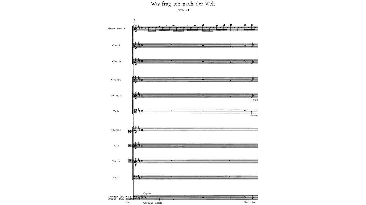 J.S Bach - Cantata: Was frag ich nach der Welt, BWV 94