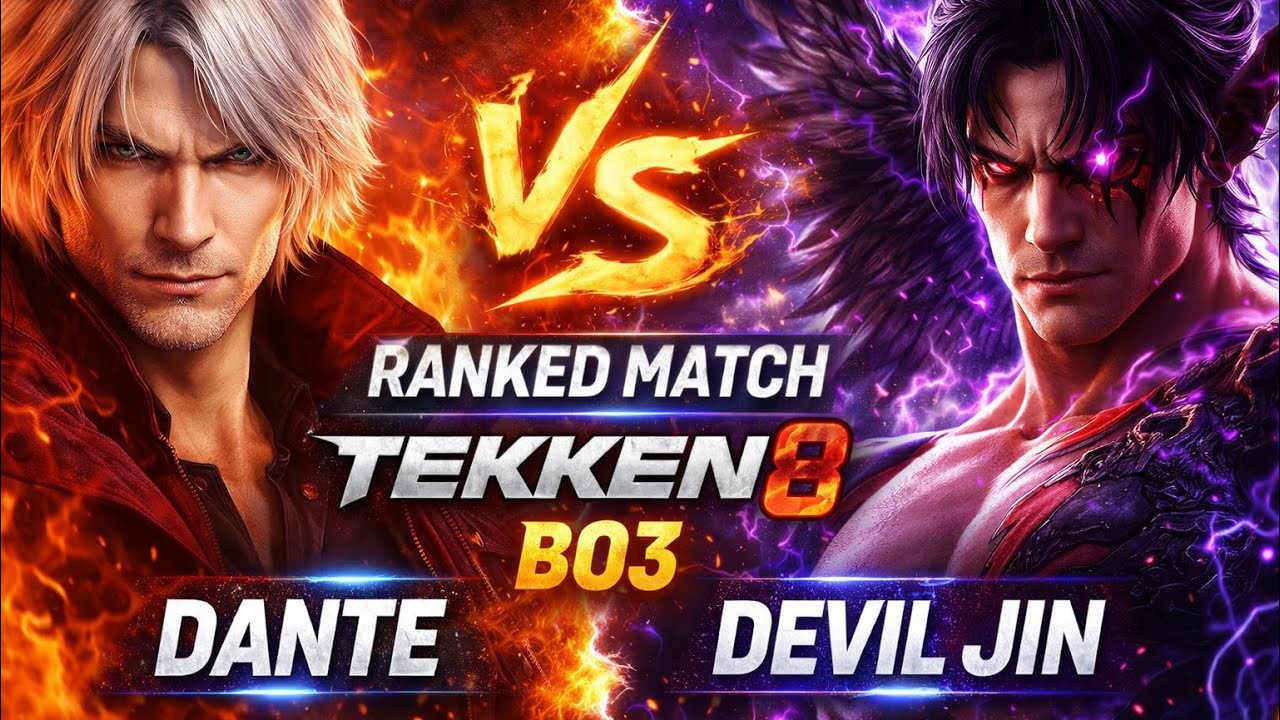 TEKKEN 8|Dragunov (DmC Dante skin)VS Devil Jin Ranked match|PS5