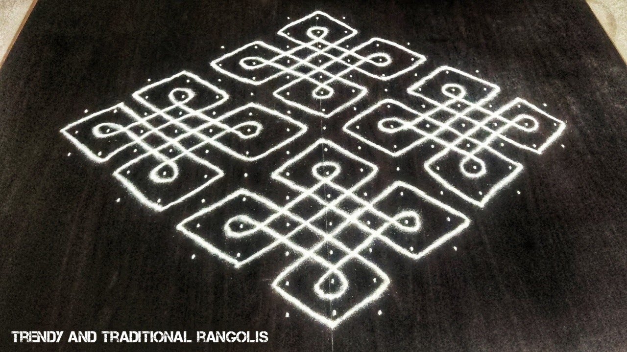 15-3 dots melikala muggulu | Simple kambi kolam |Big Margazhi kolam |Trendy and traditional rangolis