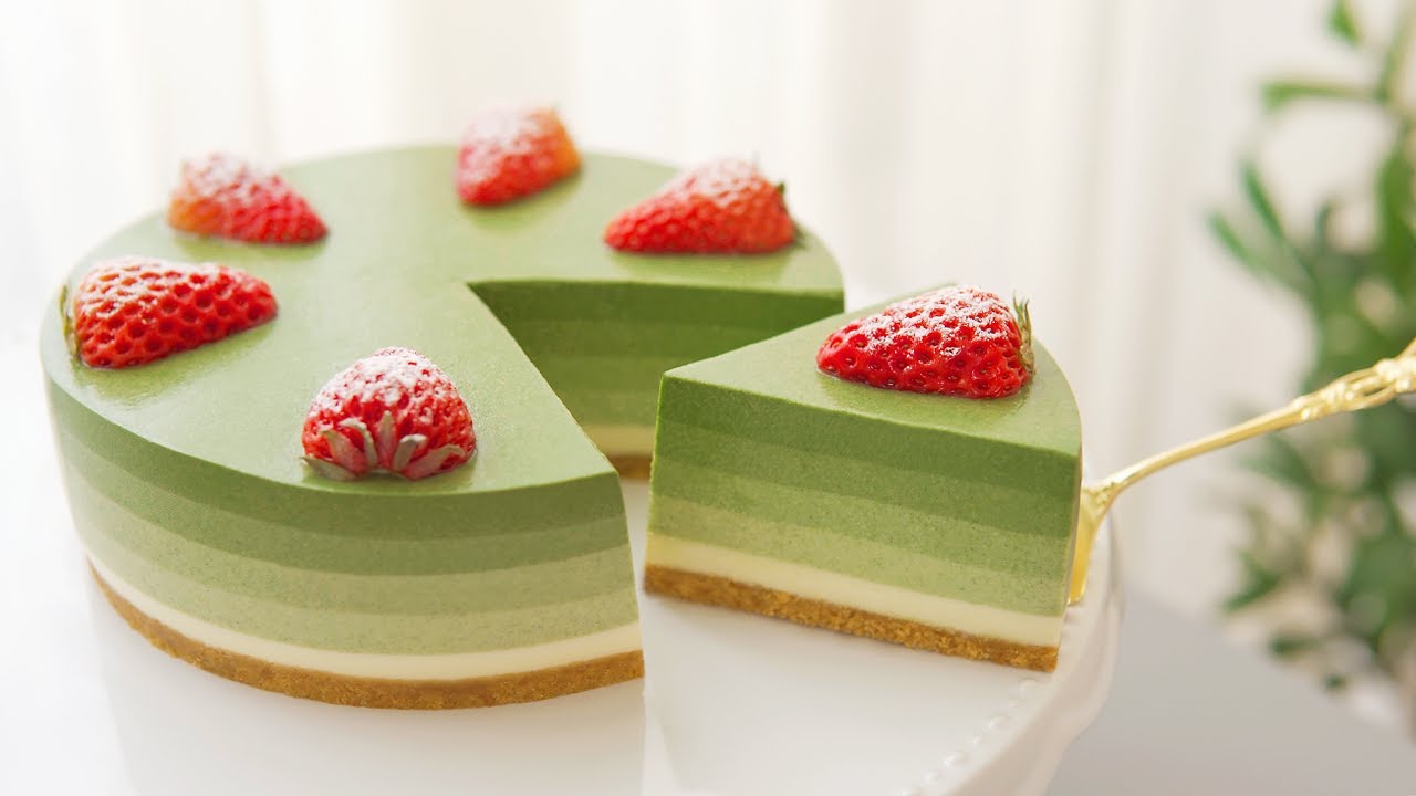 No-Bake Matcha Cheesecake Recipe ✿ Green Tea Cheesecake