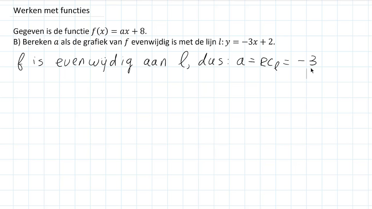 Functies - Werken met functies (3 VWO)