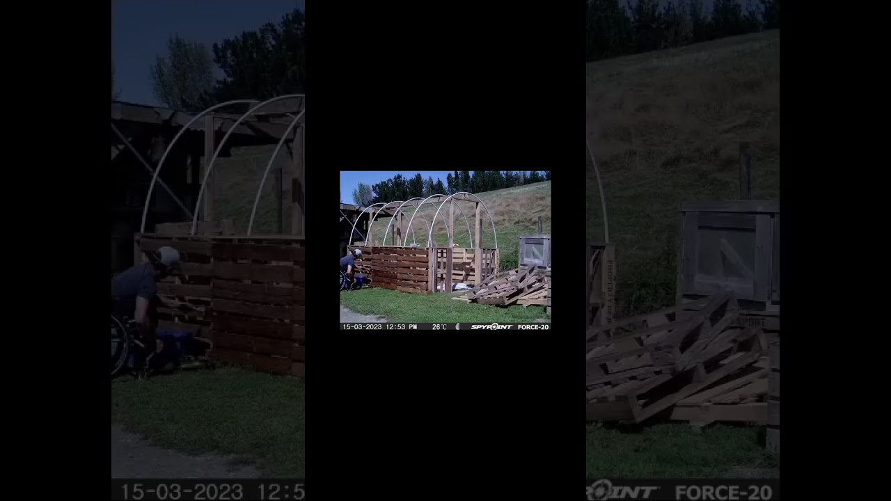 BUILDING GREEN HOUSE FROM A WHEELCHAIR. PALLET GREEN house complete build.