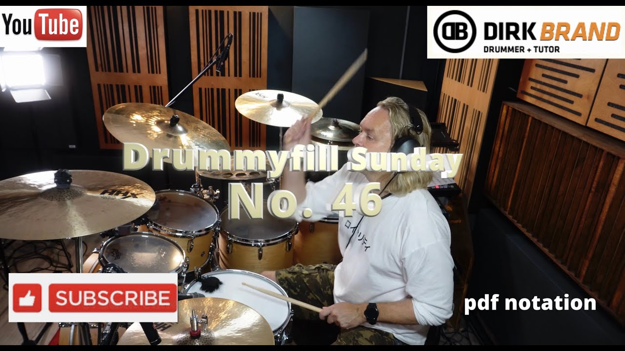 Beginner Drumfill in Episode 46 on Drummyfill Sunday! pdf notation available!!