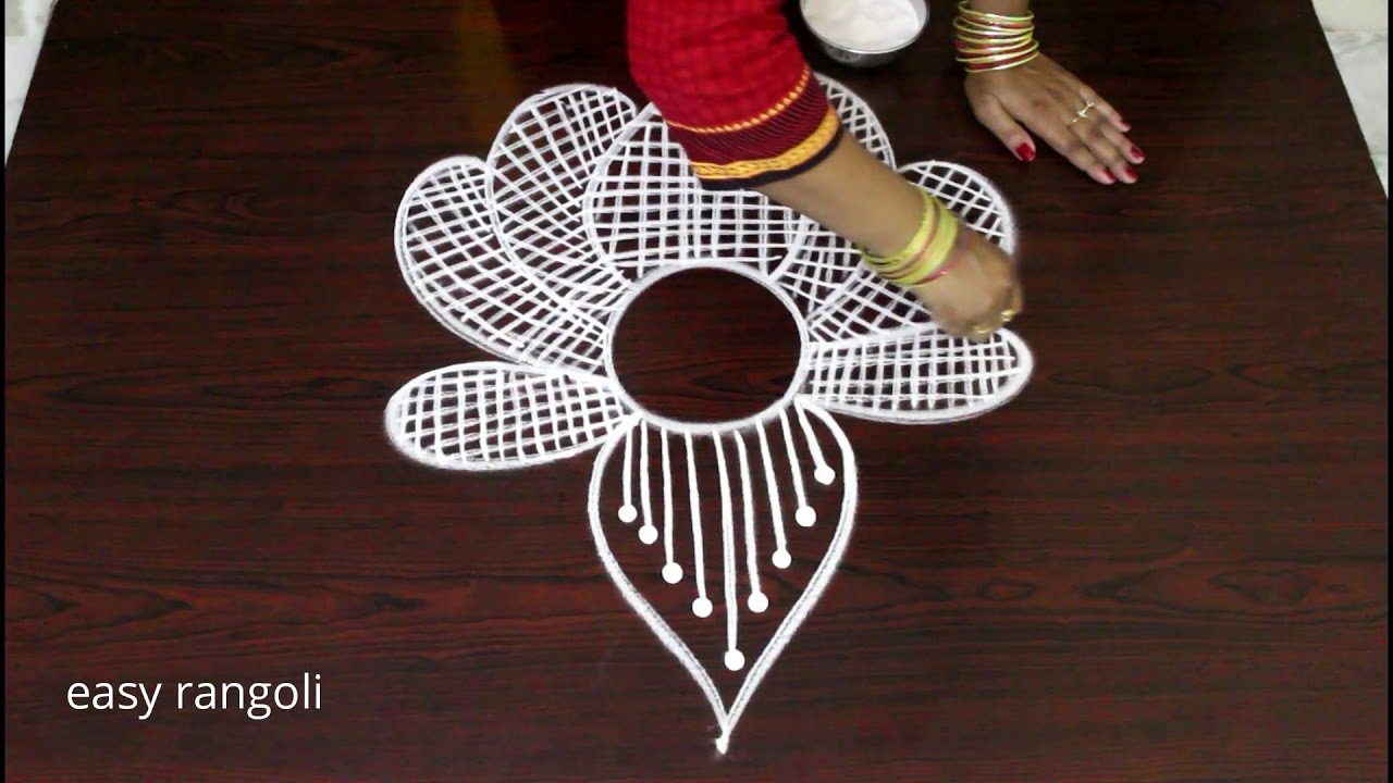 creative lotus rangoli designs * easy & simple free hand rangoli patterns * latest beautiful muggulu