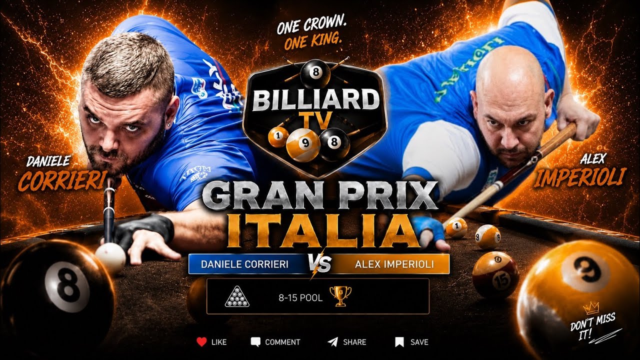 CORRIERI DANIELE VS IMPERIOLI ALEX Gran Prix Italia BILLIARD TV