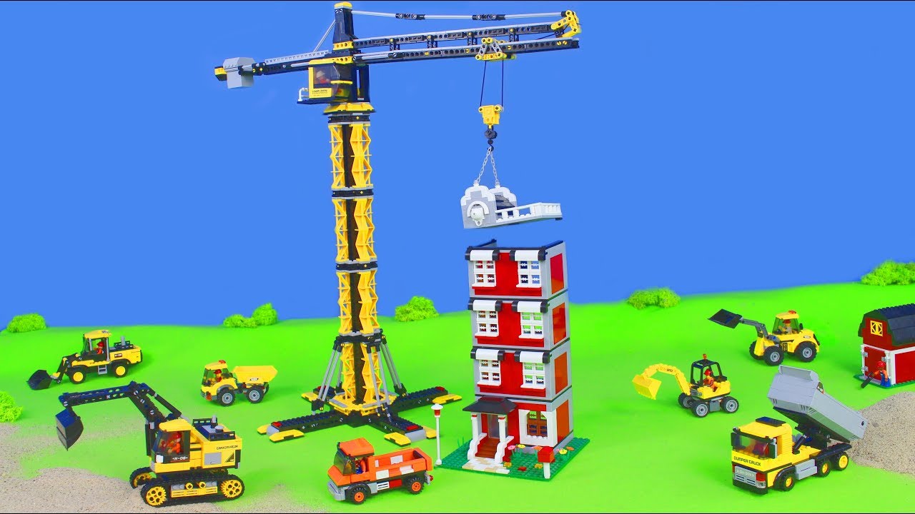 Bagger, Lastwagen, Kran, Spielzeugautos & Trucks Baustelle | LEGO Construction Spielwaren f&uuml;r Kinder
