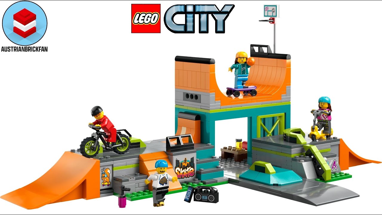 LEGO City 60364 Уличный скейт-парк — обзор LEGO Speed ​​Build