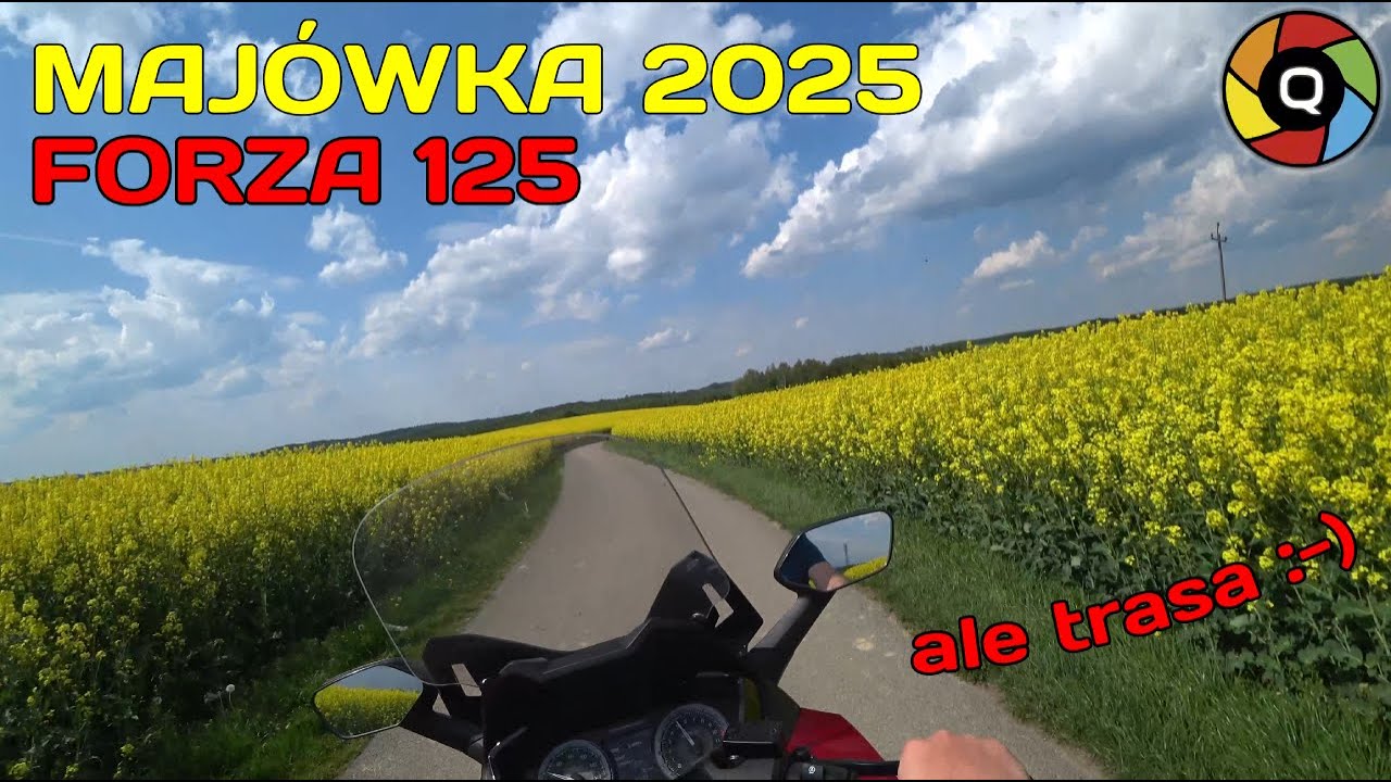 Honda Forza 125 - majówka 2025 | nowy olej IPONE 10w30 | rozpoczęcie sezonu | jazda w rzepaku