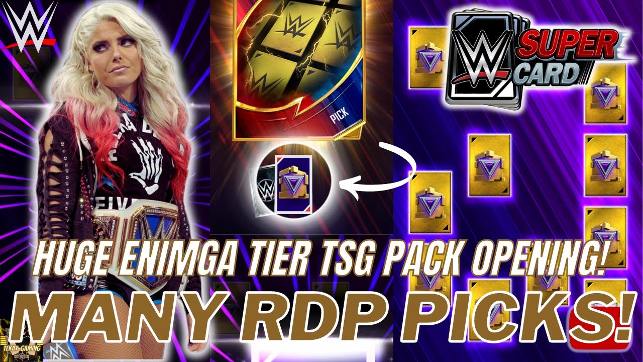 HUGE ENIGMA TSG PACK OPENING! MANY ENIGMA PULLS + RDP PICKS! WWE Supercard S10