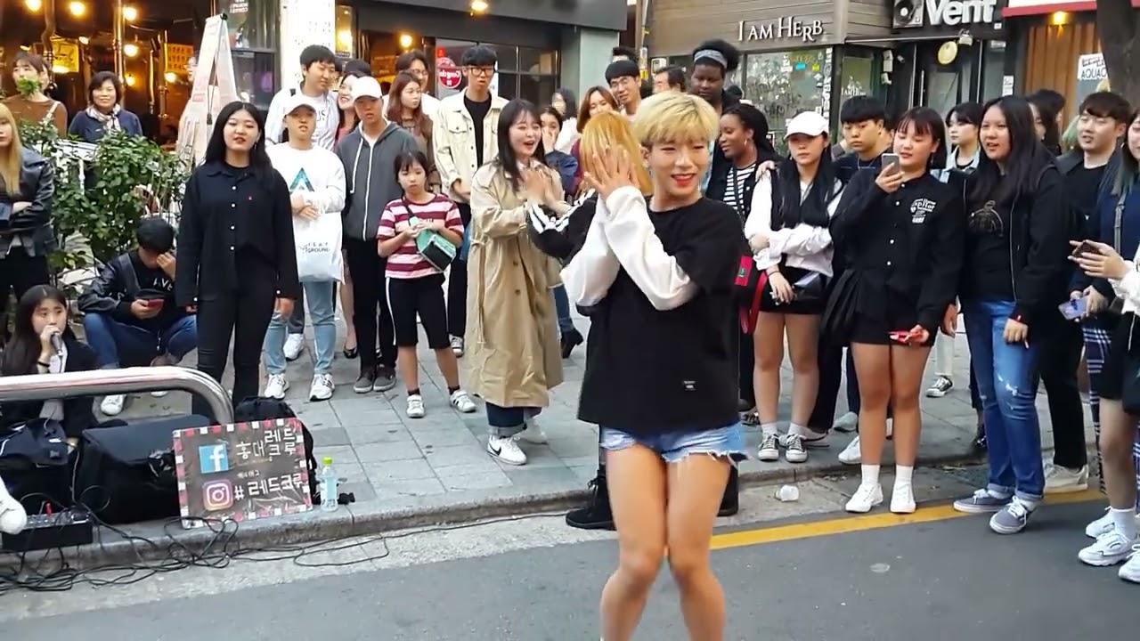2018.09.26 《EXID_#DDD》 RedCrew#레드크루 GangYong#이강용 이엑스아이디#덜덜덜 Hongdae Busking 홍대버스킹 #SnowHorse