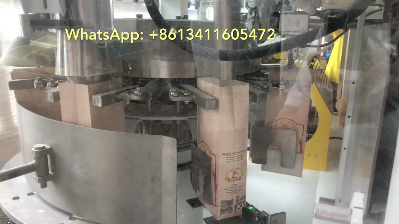 Block Bottom Paper Bag Flour Sugar 1KG 2KG Filling Machine Rotary Filler Mills Flour Milling Millers
