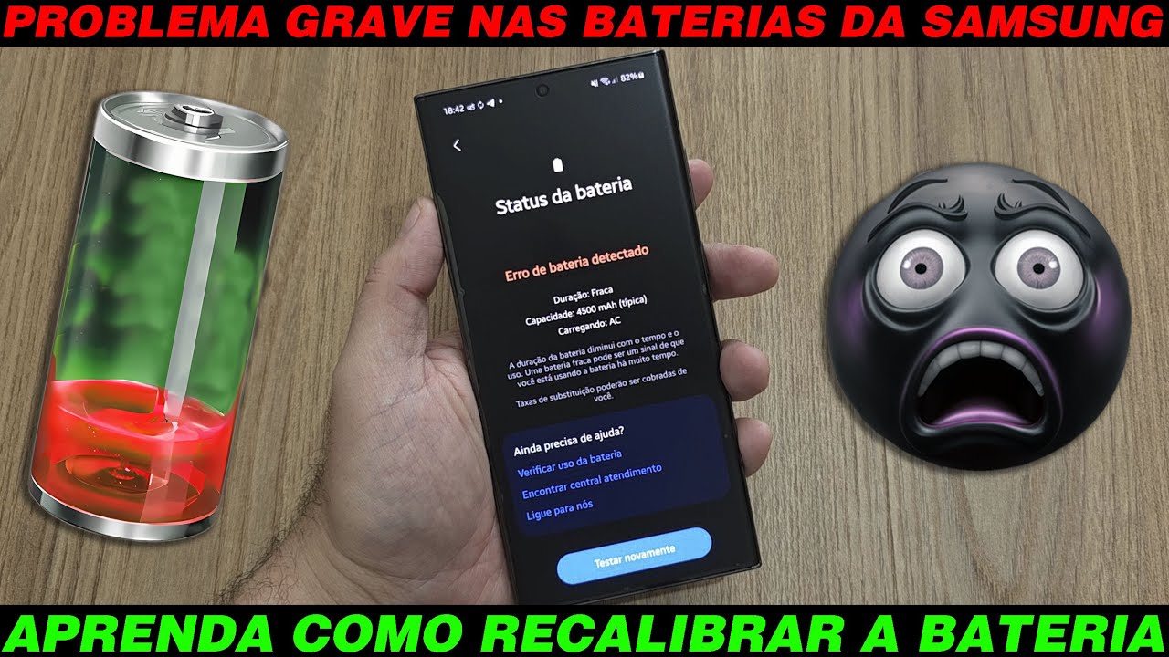 🛑URGENTE‼️🪫PROBLEMA GRAVE NAS BATERIAS DOS GALAXY (Como Recalibrar Bateria Fraca) #samsung #galaxy