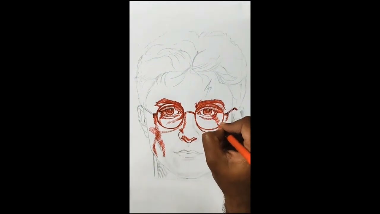 How to draw harry Potter🙌#harrypotter #harrypotterfan #sketch #sketching #youtubevideo #painting 