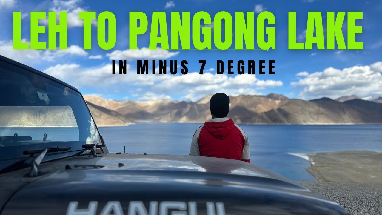 Leh to Pangong in Winters | Driving to Pangong Lake in (-7° Degree)