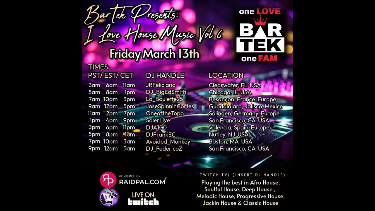 Bartek Official Presents I Love House Vol 6 by DJFrankEC (3-13-26)
