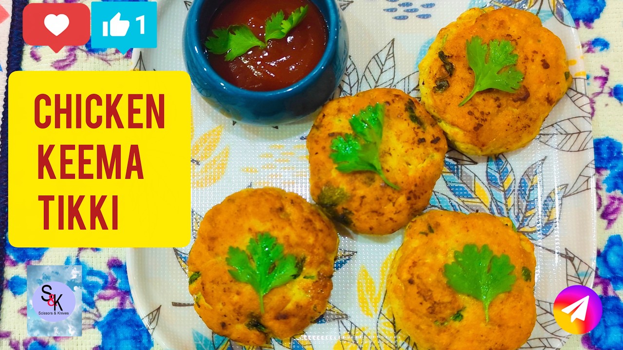 Chicken Keema Tikki|Chicken Snacks| Indian Flavours|Desi Food| Homemade @ScissorsandKnives907 |Yum