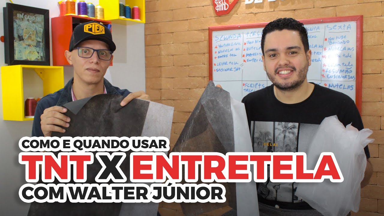 TNT E ENTRETELA | QUANDO USAR NO SEU BORDADO??! - Com Walter Júnior | FREE HAND BORDADOS
