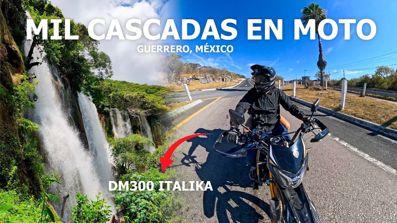 Cómo llegar a MIL CASCADAS en guerrero desde Taxco | Viaje en moto | Italika dm 300 ⛰️🫡