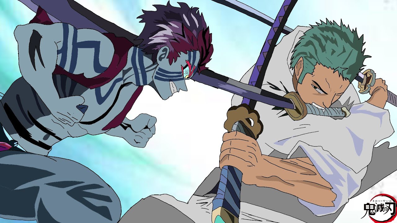 If Zoro was in demon slayer | Zoro saves rengoku | Zoro vs akaza