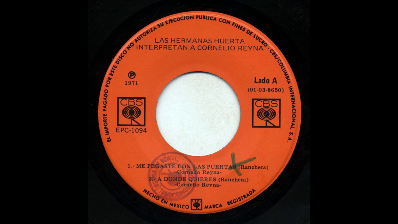 Las Hermanas Huerta - A Donde Quieres - CBS epc-1094-a-2