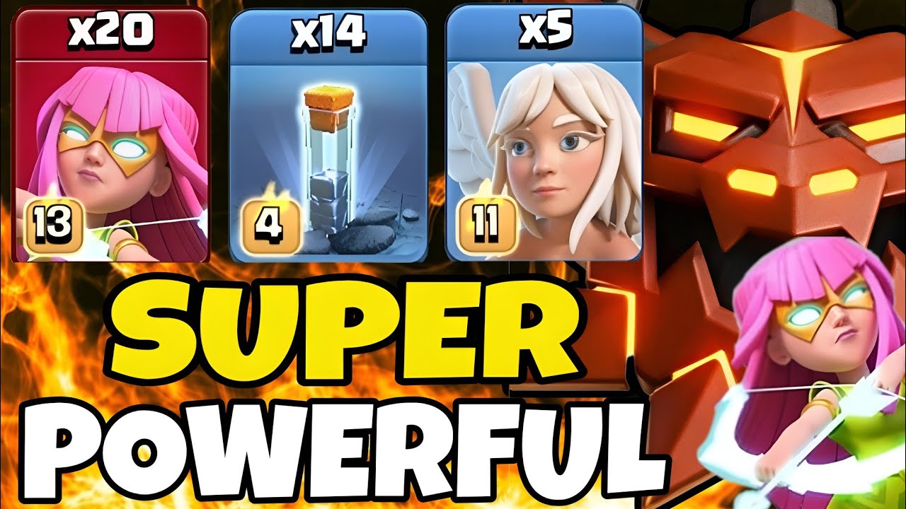 TH18 Legend League DESTROYED 😱 | 20x Super Archers + 5 Healers + Mass Totem Spell ( Clash of clans )